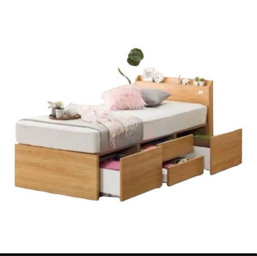 ニトリ　シングルベッド　フレーム　ジオチェスト　収納　チェスト ベッドマットもお譲り可能