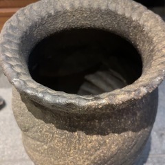 小石原焼きアンティークな焼きの大きな壺傘立てに、玄関横の花器にも　の画像