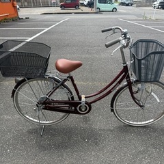 ブリジストン　自転車　２４インチ トレンディ　カゴ前後付き