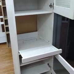 【祇園店】美品！細身レンジ台　ホワイトの画像
