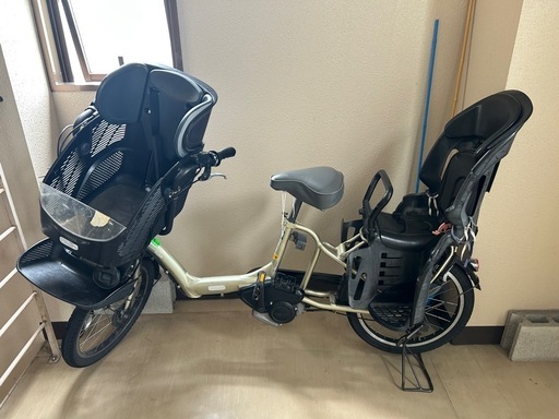 訳あり 電動アシスト自転車(修理要) 前後チャイルドシート付き