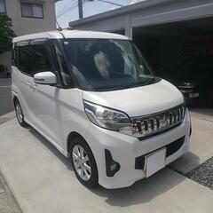 H26年式　三菱　ekスペース　カスタムG　MITSUBISHI地デジナビ　Bluetooth　ETC　ルームミラー内蔵型バックカメラ　リア両側パワースライドドア　後部座席用サーキュレーター　純正エアロ　純正ホイール　取説　ナビ取説　タイミングチェーン　車検約2年付き　の画像