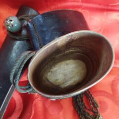 骨董品昔の煙草煙管３点セット本革収納付きの画像