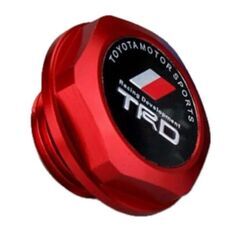 TRD トヨタ TOYOTA アルミニウム オイル フィラー キャップ アルマイト加工 レッド 赤 GR SPORTの画像