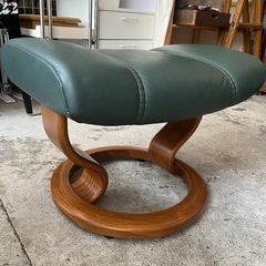《売約済》【武蔵小山店】 EKORNES エコーネス オットマン付き ストレスレスチェア　本革　レザー 1人掛け　ソファ グリーン系 緑系 コンサル　consul CONSUL コンシェル　paloma の画像