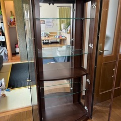 ガラスケース/ディスプレイ/コレクションケース/3段/ショーケース/飾り棚/背面ミラー/コレクション棚
の画像