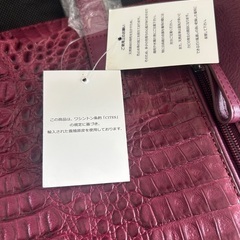 期間限定値下げ中↓CAIMAN クロコダイル ビジネスバッグ ハンドバッグ バーガンディの画像