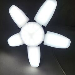 ウィングエース スーパールミネX LED電球付屋内用クリップランプ 展開式5枚羽根 500W 作業灯 WING ACE 札幌市 平岸店の画像