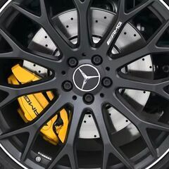 4個セット Mercedes-Benz メルセデスベンツ AMG ホイールセンターキャップ 75mm マットブラック 黒の画像