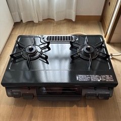 リンナイ　ガスコンロ ブラック 約60cm 都市ガス　右強火　R...
