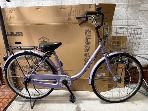 【引き取り限定】LASSEN クロスバイク シティサイクル シルバー 27インチ 引き取り限定】LASSEN クロスバイク シティサイクル シルバー 27インチ