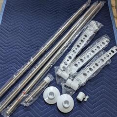 77t HEIAN SHINDO 室内物干し ポール 簡単ワンタッチ取付 ステンレス ハンガー掛け3本 高さ210~280cm 耐荷重5kgx3 TMH-3 平安伸銅工業y071201t の画像