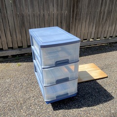 プラスチック3段収納ケース