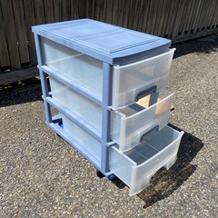 プラスチック3段収納ケースの画像