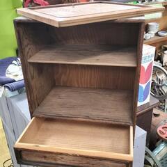 ●茶道具入れ 木箱　昭和レトロ アンティーク オブジェの画像