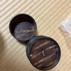 茶筒　桜の木の画像