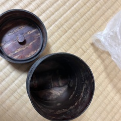 茶筒　桜の木の画像
