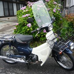 ホンダ スーパーカブ50 　プレスカブ 40,235km FI ハンドルヒーター  風防 大型かご 大型キャリアの画像