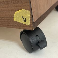 収納ワゴン 2段 ダイニングテーブル下に収まる整理収納ワゴン ブラウンの画像