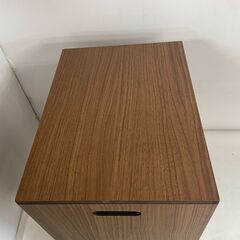 収納ワゴン 2段 ダイニングテーブル下に収まる整理収納ワゴン ブラウンの画像