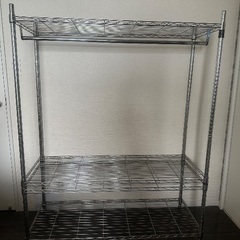 【譲り手決まりました】【無料】スチールラック（ハンガータイプ）の画像