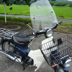 ホンダ スーパーカブ50 　プレスカブ 40,235km FI ハンドルヒーター  風防 大型かご 大型キャリアの画像