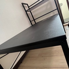 21日まで！　幅120cm パソコン　ローデスク　作業　ブラック　の画像