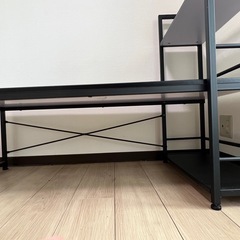 21日まで！　幅120cm パソコン　ローデスク　作業　ブラック　の画像