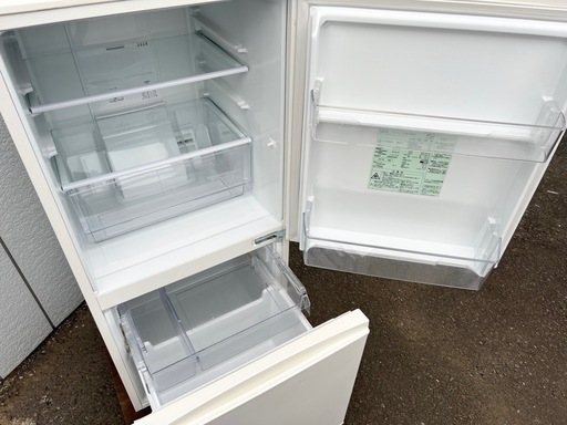 ■アクア 2ドア冷凍冷蔵庫 157L 2018年製G■AQUA AQR-16G 引き出しタイプ冷凍室■白ホワイト系 単身向け 1人用2