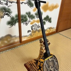 沖縄三線 三味線 蛇本皮 ケース付き