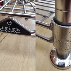 Luminous/ルミナス 2段ラック ローボード 木製天板 ダークブラウン 木目模様◆幅121.5㎝×奥行46㎝×高さ47.5㎝◆買取帝国 朝霞店 配送可能の画像