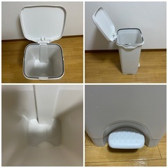 リス ゴミ箱 H&H 30PS ペダルペール ポリ袋フック付 グレー 30L 日本製の画像