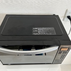 【ほぼ未使用】アイリスオーヤマ 電子レンジ 18L ミラーガラス フラットテーブル IMB-FM1805-B ブラックの画像