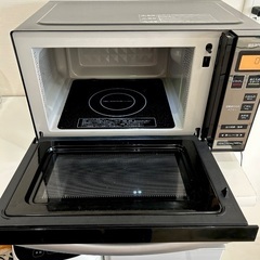 【ほぼ未使用】アイリスオーヤマ 電子レンジ 18L ミラーガラス フラットテーブル IMB-FM1805-B ブラックの画像