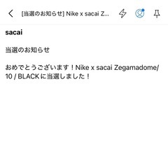 Nike x sacai Zegamadome BLACK  US 10/JP 28.0cmの画像