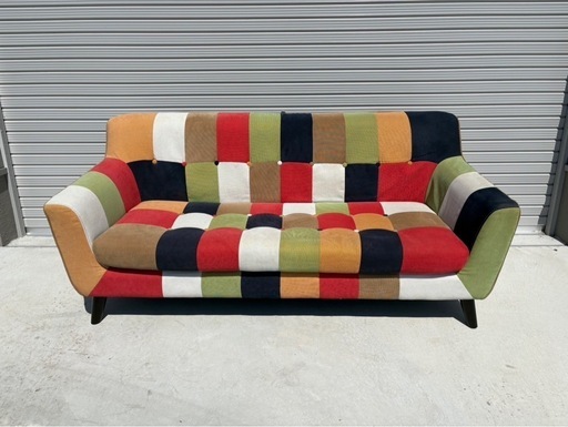 【決まりました】MODERN DECO マルチカラー 3人掛けソファ