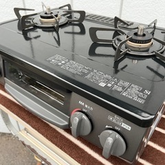 美品■リンナイ ガスコンロ LPガス用 2024年製■Rinnai KG35NBKR RT35NJH 黒 ブラック系■プロパンガステーブル ガス台 幅56cmコンパクトタイプの画像