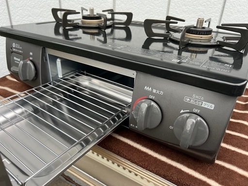 美品■リンナイ ガスコンロ LPガス用 2024年製■Rinnai KG35NBKR RT35NJH 黒 ブラック系■プロパンガステー