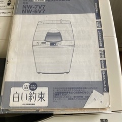 日立　洗濯機　NW-6V7の画像