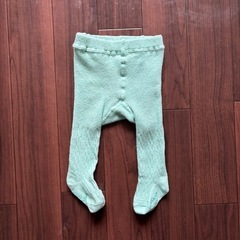 babyGap タイツ ケツくま グリーン 0-12mの画像