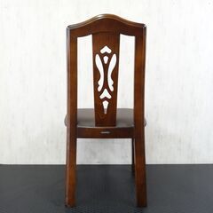 (B) カリモク 食堂椅子　コロニアルシリーズ　ダイニングチェア 1脚 カントリー ダイニングチェア アンティーク ダイニングチェアー 食卓椅子 レザー 合成皮革 木製 軽量 日本製 国産 コロニアルの画像
