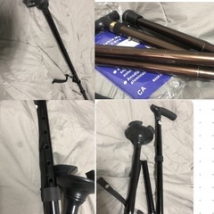 【中古】介護用つえ 2本セット　四つ折りの画像