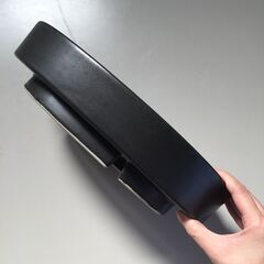 ○花びん カビン 花瓶 花器 フラワーベース 黒 ブラック サイズ31.5×17.5×7.5㎝ 中古品(NF250712)517-109-④の画像
