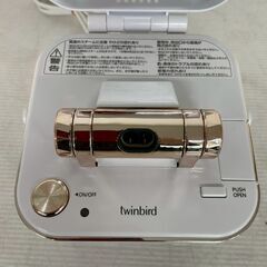 【TWINBIRD】ツインバード フェイススチーマー SH-2787型 美顔器 取扱説明書付 動作確認済 ホワイト コンパクトサイズ ホームエステ Y1833の画像