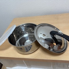IH　鍋　蓋・保存用蓋・取手付きの画像
