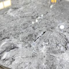 D12★モデルルーム品！★ CHERRY ローテーブル 大理石風 丸型・ラウンドオーバル スタイリッシュ モダン 福島 郡山市の画像