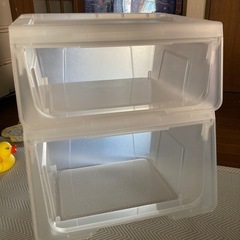 衣装ケース（前空き・2つセット）の画像