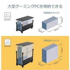 ゲーミングデスク+PCラック バウヒュッテの画像