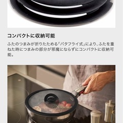 T-falバタフライガラス蓋16cm２枚　20cm２枚の画像