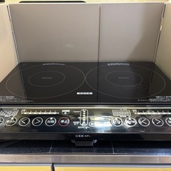 山善　IHクッキングヒーター2口の画像